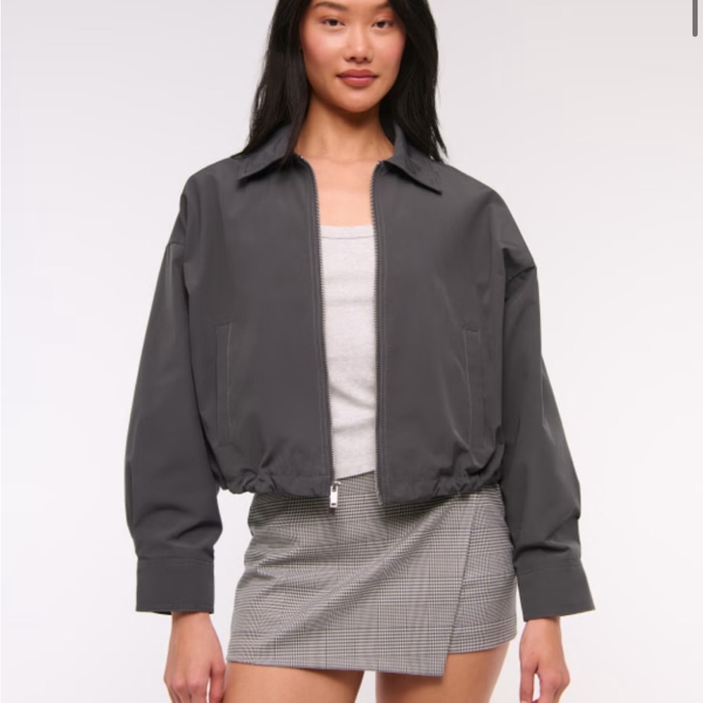 Abercrombie & Fitch Charcoal Bomber Jacket